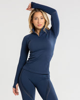 بلوزة Renew بدون درزات بأكمام طويلة | Moonlight Navy